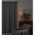 thumbnail image 2 of Better Homes & Gardens 100% Blackout Linen Blend Single Curtain, 50x84, Soft Silver, 2 of 9