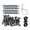 Black, variant on HOMYL 120 Pieces Hanging Hooks S Clips Hooks S Shaped Clips with Zip Ties White