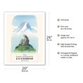 thumbnail image 2 of National Park of La Vanoise (Le Parc National de La Vanoise) - France - Alpes de Savoie (the Savoie Alps) - Vintage Travel Poster by Samivel c.1966 - Fine Art Matte Paper Print (Unframed) 20x26in, 2 of 4