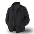 thumbnail image 3 of MaFYtyTPR Men's and Big Men Zipper Jackets Solid Lightweight Stand Collar Long Sleeve Windproof Outerwear With Side Pockets For Business Daily Wear A-Black XXXL, 3 of 5