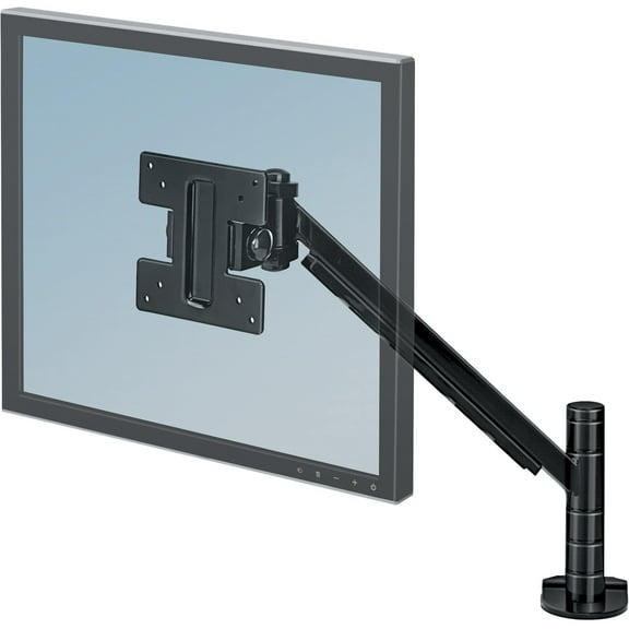 Designer Suites Flat Panel Monitor Arm 180 Degree Rotation, 45 Degree Tilt, 360 Degree Pan, Black, Supports 20 lb