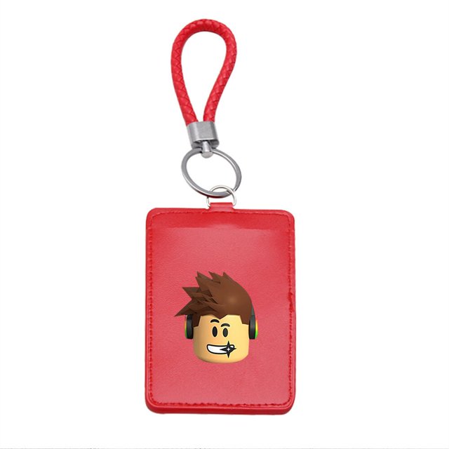 Funda con diseño de patrón de dibujos animados para hombre y mujer, tarjetero, llavero, cadena, bolso de moda