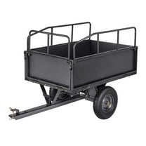 ATV UTV Dump Cart 17 Cu Ft 600LB Capacity - Steel Trailer Tow Behind for Garden, Yard, Farm, Heavy Duty