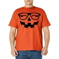 thumbnail image 2 of Pumpkin with Glasses Pumpkin Nerd T-Shirt for Men Women Cotton Summer Top Tee, 2 of 3