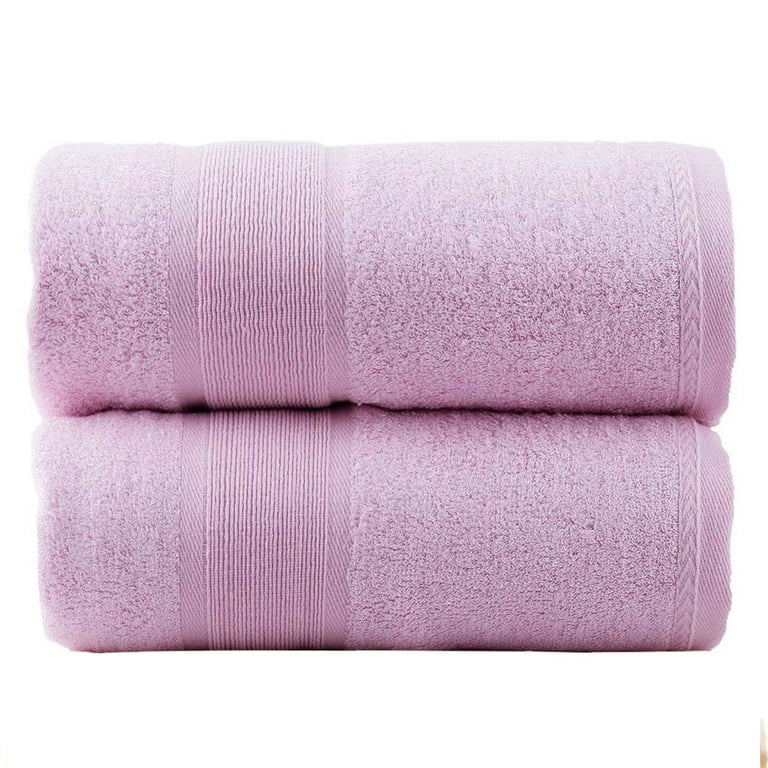 Jml Bamboo Bath Towels 2 Piece Luxury Bath Towel Set for Bathroom(27x55)  Hypoallergenic, Soft and Absorbent, Odor Resistant, Skin Friendly(Pink)