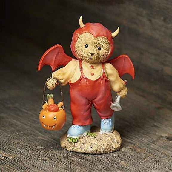 Roman Cherished Teddies Halloween Teddie Bat Wings Scarlet