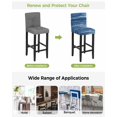 thumbnail image 3 of Navy Blue Bar Stool Covers Set of 6, Vintage Modern Abstract Art Ombre Stretch Washable Bar Chair Covers with Backs, Removable Pub Counter Height Chair Cover for Kitchen Dining Room Cafe, 3 of 7