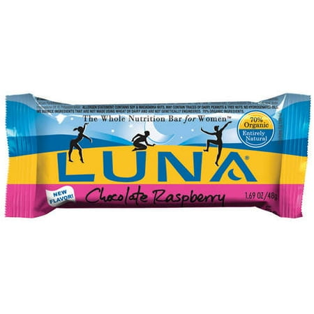 Luna Bar Whole Nutrition Bars, Chocolate Raspberry, 15 Ct, 1.69 oz