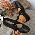 thumbnail image 4 of SuTry Women's Flat Shoes Round Toe Perforated Cut Out Slip On Breathable PU Leather Comfortable Lightweight Casual Office Daily Walking Flats(38), 4 of 9