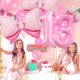 thumbnail image 3 of Kit de globos rosas para cumpleaños número 13 de 40" Wclliuchi, 3 of 7