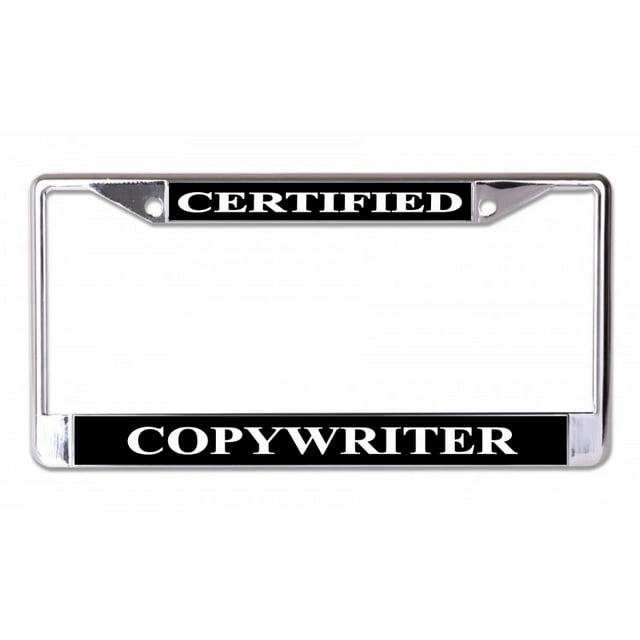 Cadre de Plaque Certifié Copywriter Chromé License