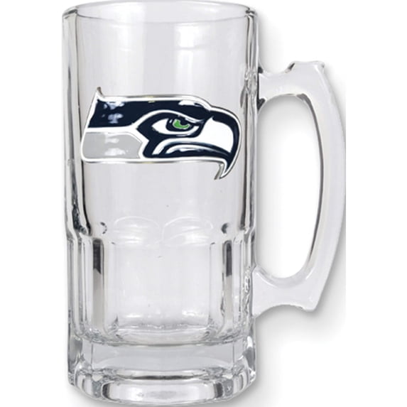 Fashion Nfl Seahawks 1-Liter Glass Macho Tankard (7 X 3.5) Made In United States gc3406