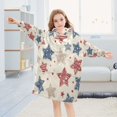 thumbnail image 5 of BZSMCE Wearable Blanket Hoodie Fashion Americana Star Retro Flair Home Wear, 5 of 7