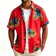 thumbnail image 2 of Men's Hawaiian Shirts Button Down Short Sleeve Tropical Print Casual Summer Beach Vacation Aloha Shirt,Sizes XS-XL, 2 of 5