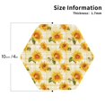 thumbnail image 2 of Gaeub Light Yellow Plaid Sunflower Print 4 Pcs Leather Coasters for Drinks ,Drink Coasters Sets,Drink Table Cup Coasters for Living Room Kitchen Coffee Decor-Hexagon, 2 of 6