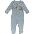 thumbnail image 2 of Disney Baby Boys' Mickey Mouse 2 Pack Footed Coverall Set, Sizes 0-9M, 2 of 6