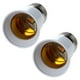 thumbnail image 1 of 3X Extensor Adaptador Soporte de Bombilla E27 A E27 - Color Blanco Plateado, 1 of 3