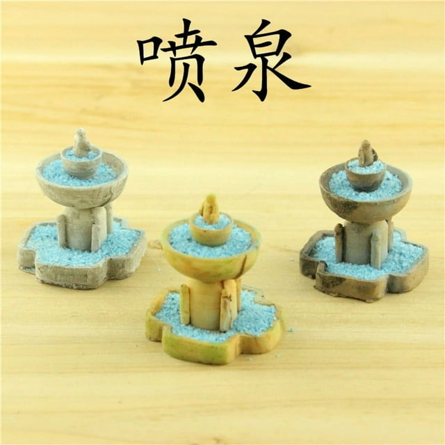 Phenofice 3 Pcs Accessoires de Jardin Miniatures Accessoire de Fontaine en Résine Couleurs Assorties pour Usage Intérieur