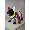 thumbnail image 3 of French Bulldog Multicolored Large Resin Statue Size: 24" x 11" x 18"H, 3 of 12