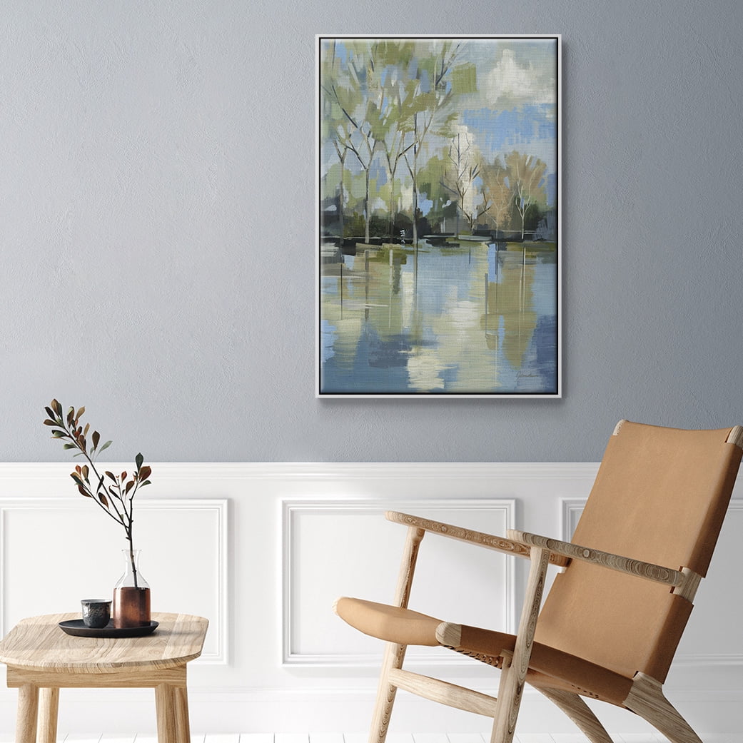 Enchanted Forest II Framed Premium Gallery Wrapped Canvas - Ready to Hang - 25 x 37 - White Floating Frame