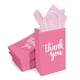 thumbnail image 4 of Bolsas de regalo DjinnGlory Thank You de papel rosa, paquete de 50 con asas, 4 of 9