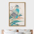 thumbnail image 5 of IDEA4WALL Framed Canvas Wall Art Vibrant Pastel Mountain Botanical Illustrations Retro Art Pastel Colorful Landscape Vintage Print Relax/Calm for Living Room, Bedroom, Office - Natural 24"x36", 5 of 5