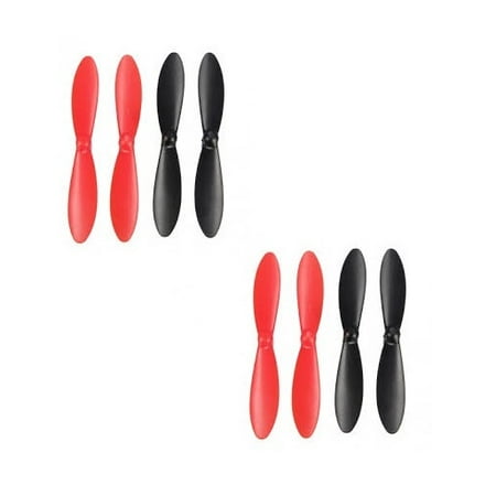 HobbyFlip Propeller Blades Props Rotor Set Main Blades Black and H107-A35 Compatible with Hubsan X4 H107L 2 Pack