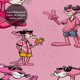 thumbnail image 5 of Cortina de ducha con diseño de pantera rosa, diseño de dibujos animados, con 12 ganchos, impermeable, lavable, de poliéster, para decoración del baño, 60 x 72 pulgadas, de hierro, 5 of 8