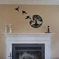 thumbnail image 3 of Metal Wall Art Tree Of Life With Birds Deco Black - 28CM/11.02in Tree Of Life Wall Decor Modern Wall Decor Metal Tree Family Sign Home Decor, 3 of 4