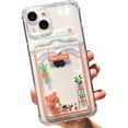 thumbnail image 7 of Compatible with iPhone Case,Cute Cartoon Bear Credit Card Slot Holder Wallet Transparent Camera Lens Protection Clear Soft Shockproof Cover Phone Case (Cherry,iPhone 12), 7 of 7