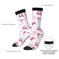 thumbnail image 2 of Yiaed Breast Cancer Awareness4 Print Great elasticity Crew Socks Sports socks for Men and Women, 2 of 5