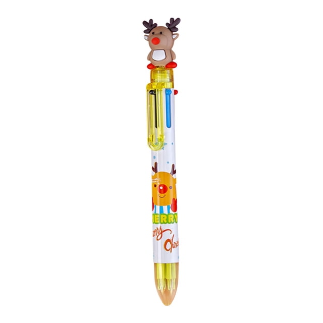 Vaidha Stylo à Bille de Noël 6 Couleurs Type Poussoir Marqueur Multifonction 2ML