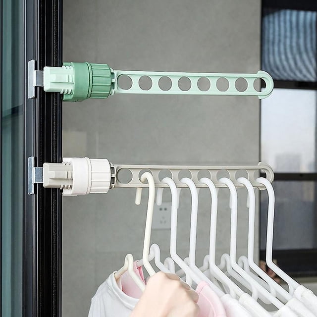 Tendedero de ropa 2 paquetes Percha de viaje portátil, Percha giratoria con clip