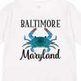 thumbnail image 4 of Inktastic Baltimore Maryland Vacation Blue Crab Boys or Girls Long Sleeve Toddler T-Shirt, 4 of 5
