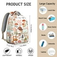 thumbnail image 6 of Mushroom Print Laptop Backpack for College, Spacious School Bookbag with Multiple Pockets, Sturdy Material, Perfect Gift for Students Daily Campus Commute, 6 of 6