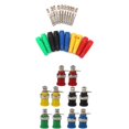 thumbnail image 1 of 10 piezas Zócalos de (2 piezas / cada color) + Tapones de plátano piezas de Aislamiento CUTICAT Conector de panel de terminales de audio, 1 of 8