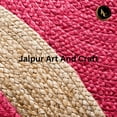 thumbnail image 4 of Jaipur Art And Craft Hand Braided Oval Braided Reversible Jute Area Rug Dark Pink with Beige Border Carpet Rug Size - (2.6x8 Sq Feet), (31x96 Inches), (78x240 CM), 4 of 6