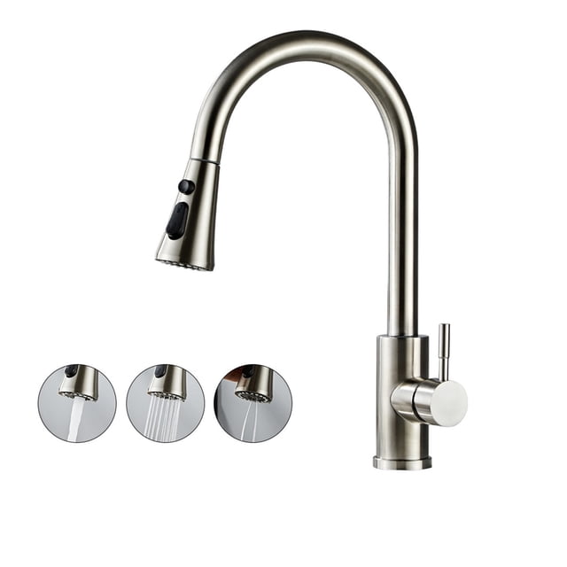 Chrome/Black/Golden Pull Out Kitchen Faucets Hot Cold Water Stream Sprayer Spout Pull Down Tap Mixer Crane For Kitchen ,Built To Last