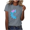 thumbnail image 2 of HOMBOM Womens Tops Graphic Spring Tunic Tops Cute Crewneck Short Sleeve Casual Blouse for Women, 2 of 6