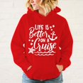 thumbnail image 1 of Nueva moda La vida es mejor en un crucero Sudadera con capucha estampada Unisex Otoño e Invierno Sudadera deportiva suelta Sudadera con capucha Casual Top, 1 of 5
