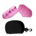 thumbnail image 3 of Agarres de levantamiento de pesas, empuñaduras, agarres de manos, empuñaduras ergonómicas de gimnasia, guantes de entrenamiento para ejercicio de Rosa, 3 of 8