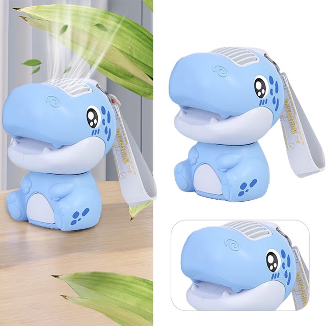 Ventilador de refrigeración de aire de dinosaurio sin aspas Mini Mute 2 velocidades ajustables para oficina en casa Sywqhk Libre de BPA