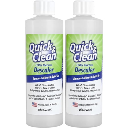 2-Pack Descaler (4 Total Uses) - Made in the USA Descaling Solution for , Delonghi, Coffee and Espresso Machines