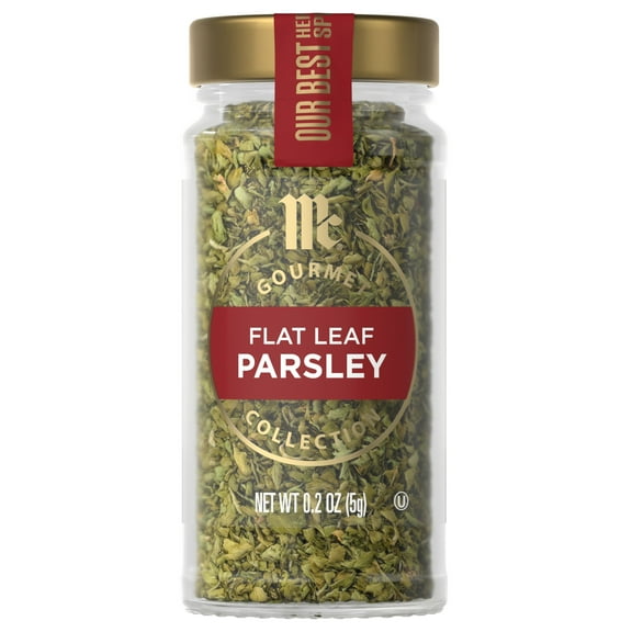 Pack Of 2 McCormick Gourmet All Natural Flat Leaf Parsley, 0.2 oz (Package May Vary)