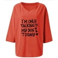 thumbnail image 3 of T-Shirt Femme Col en V Manches Courtes Imprimé, 3 of 3