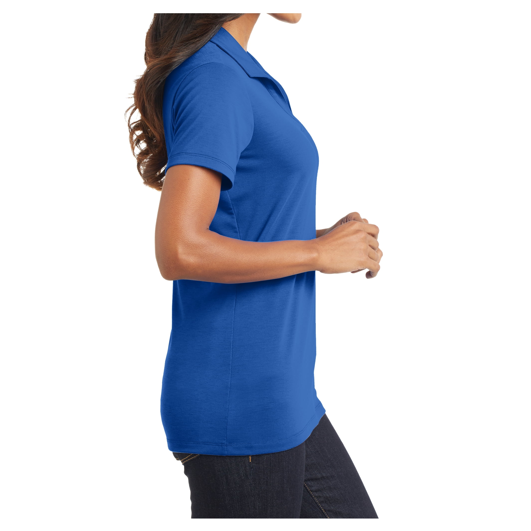 elbow sleeve polo shirts for women