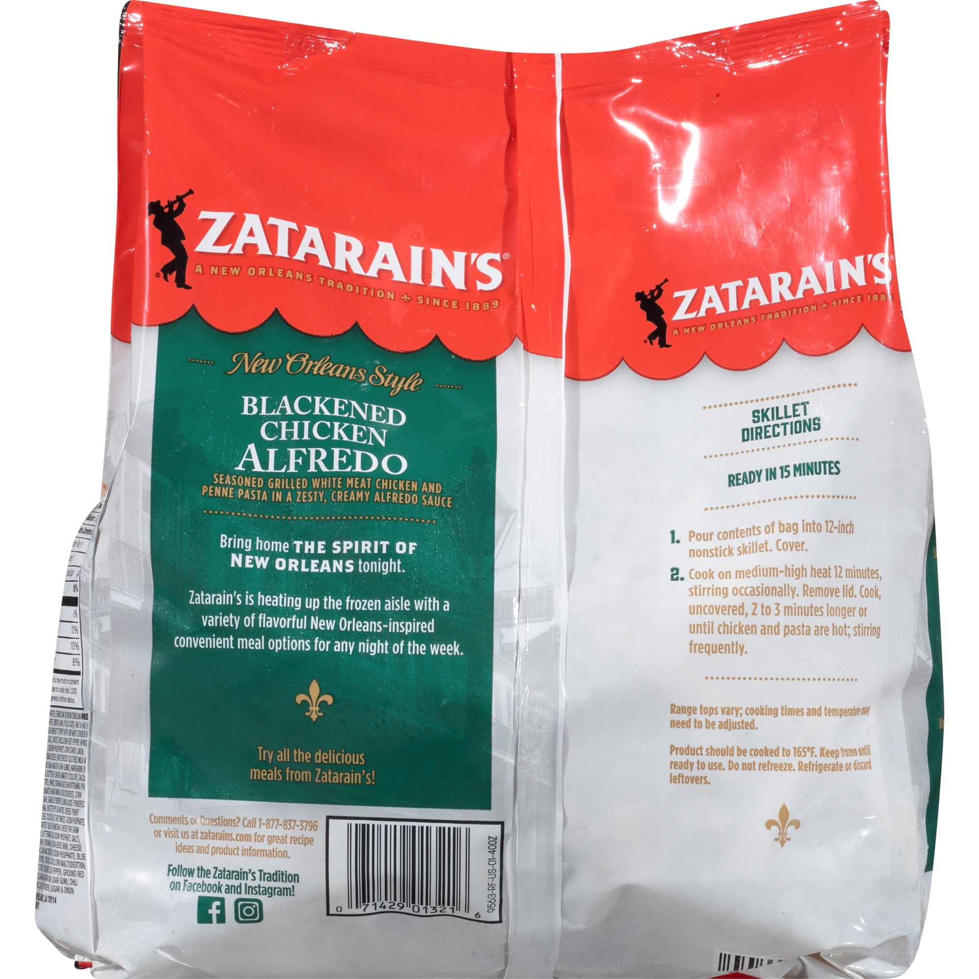 Zatarain's Blackened Chicken Alfredo Frozen, 64 oz