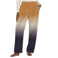 thumbnail image 5 of UAMVSH Women's Fuzzy Pajama Pants Gradient Warm Cozy Pj Bottoms Soft Flannel Fleece Thermal Wide Leg Sleepwear with Pockets, 5 of 5