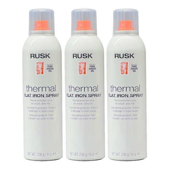 Rusk Thermal Flat Iron Spray 8.8 Oz (Pack of 3)