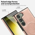 thumbnail image 5 of Magnetic for Galaxy S23 Plus Premium PU Leather Case,Built-in Invisible Stand [Compatible with Magsafe] Protective Slim Kickstand Phone Cover Compatible with Samsung Galaxy S23 Plus, Rosegold, 5 of 9